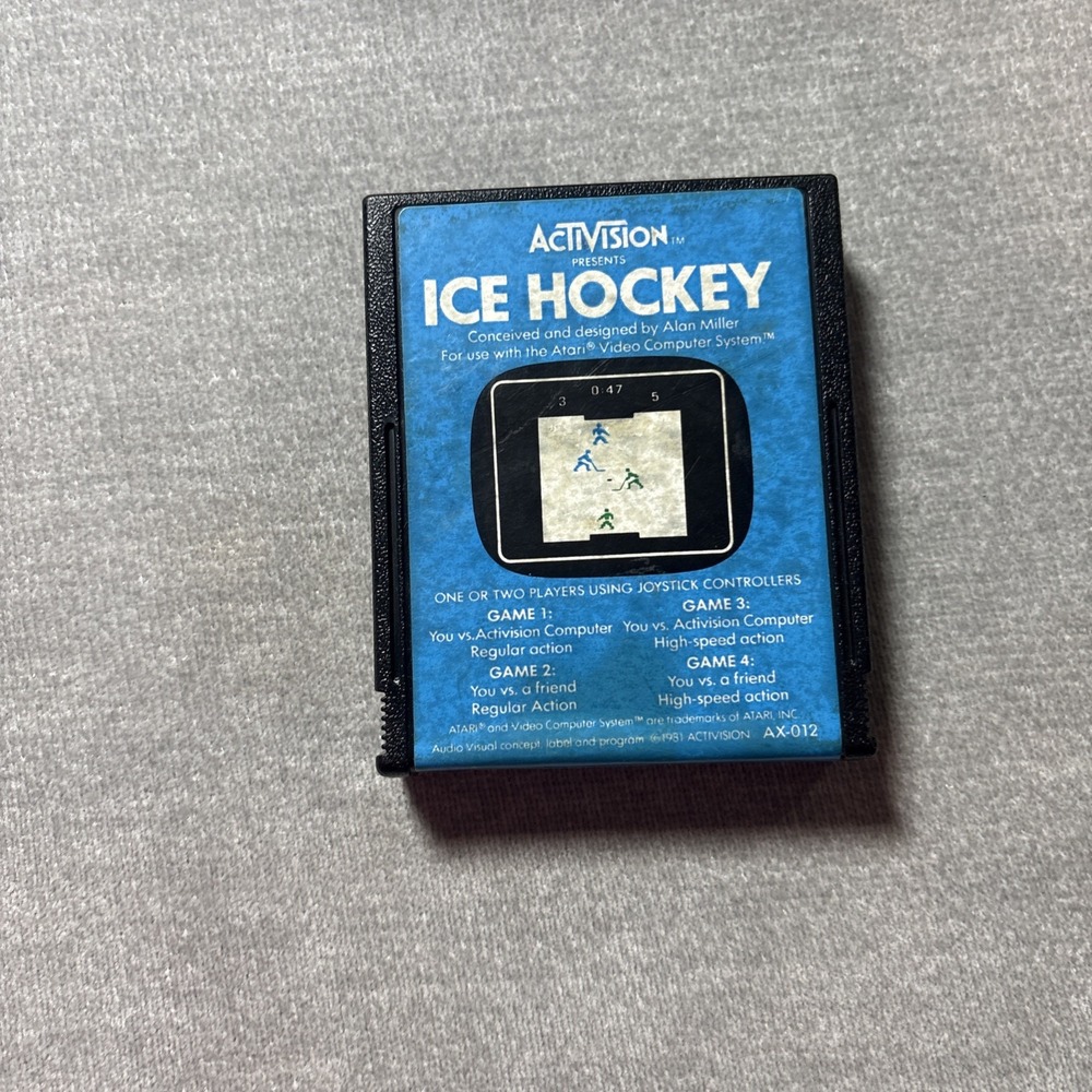 Activision Ice Hockey Atari 2600 Game Cartridge AX-012 1981 Sports